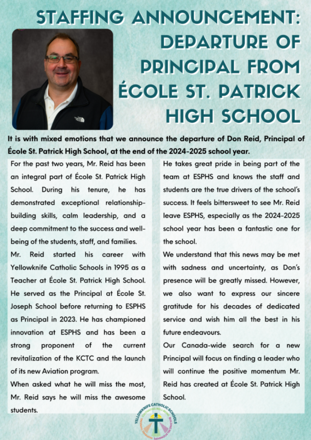 Staffing Announcement ESPHS